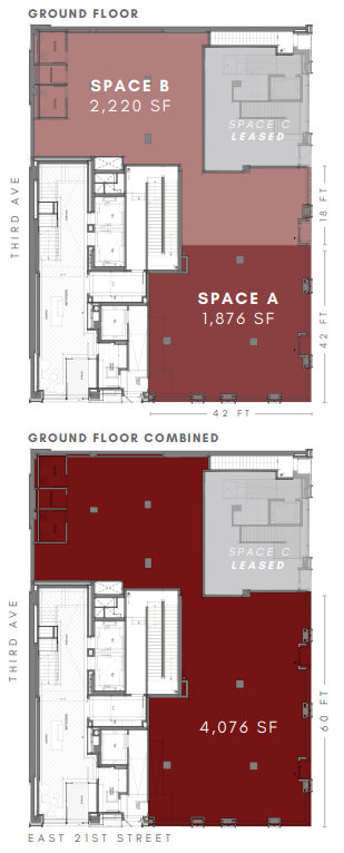 261 3rd Ave, New York, NY à louer Plan d’étage– Image 1 sur 1