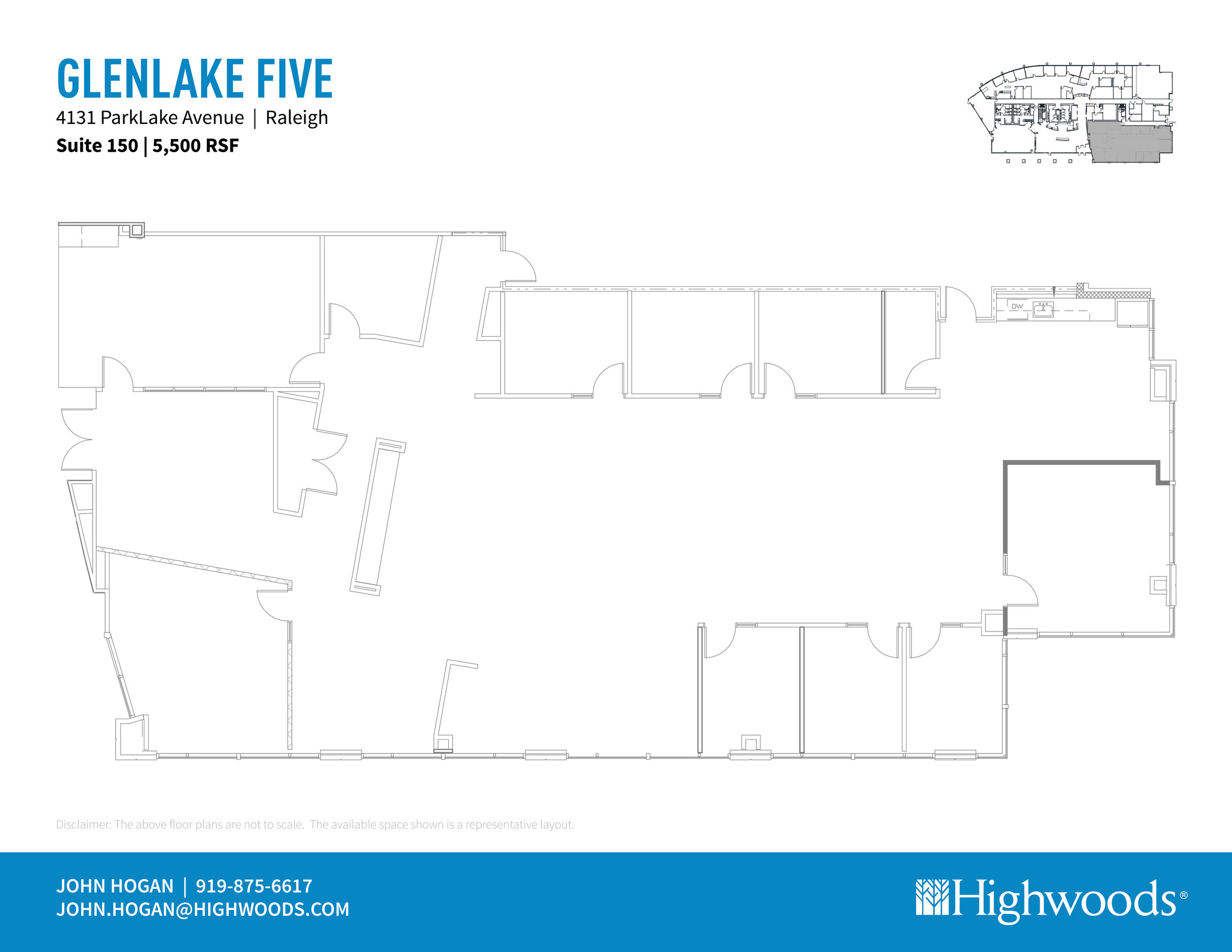 4131 Parklake Ave, Raleigh, NC à louer Plan d’étage– Image 1 sur 1