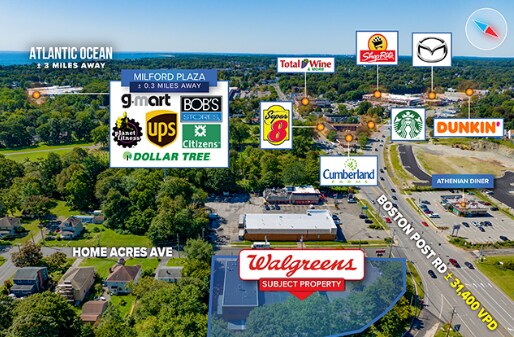 1083 Boston Post Rd, Milford, CT à louer - Photo de l’immeuble – Image 1 sur 1