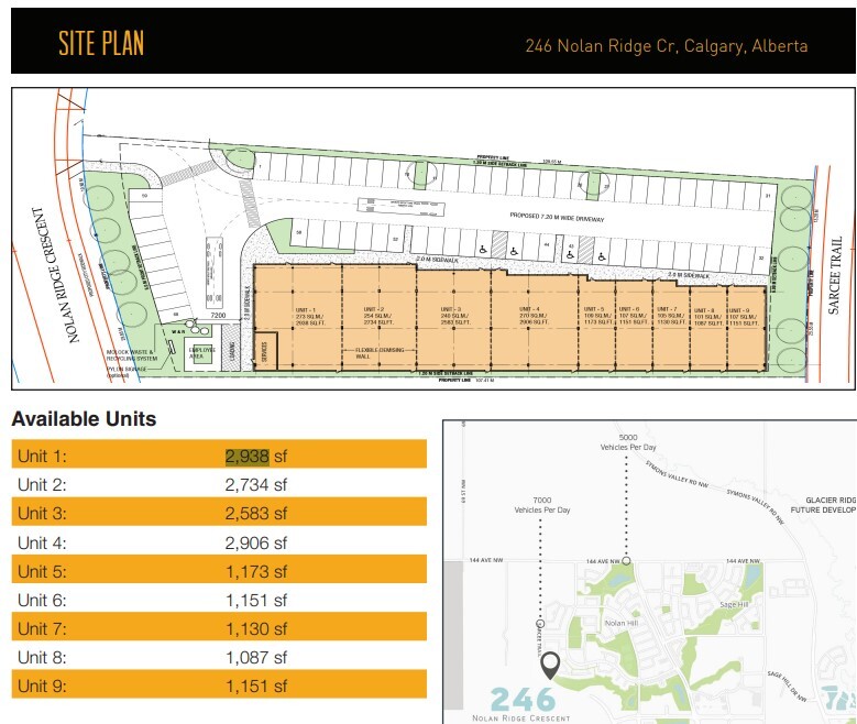 246 Nolanridge Cres NW, Calgary, AB à louer Plan de site– Image 1 sur 1