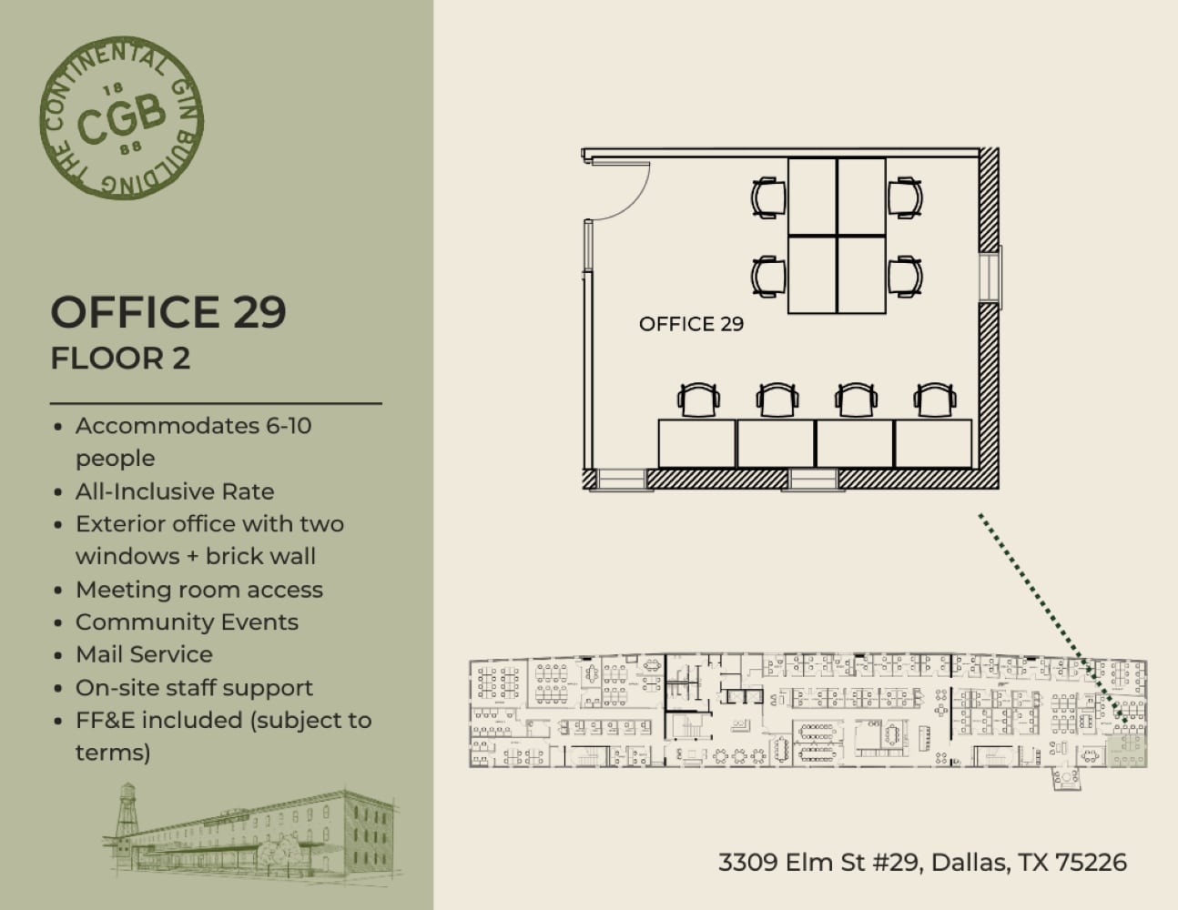 3309 Elm St, Dallas, TX à louer Plan d’étage– Image 1 sur 1