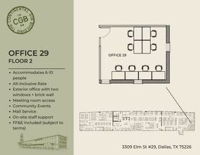 3309 Elm St, Dallas, TX à louer Plan d’étage– Image 1 sur 1