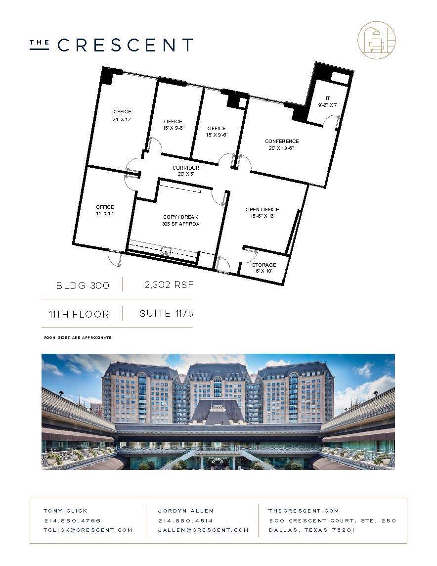 100 Crescent Ct, Dallas, TX à louer Plan d’étage– Image 1 sur 1