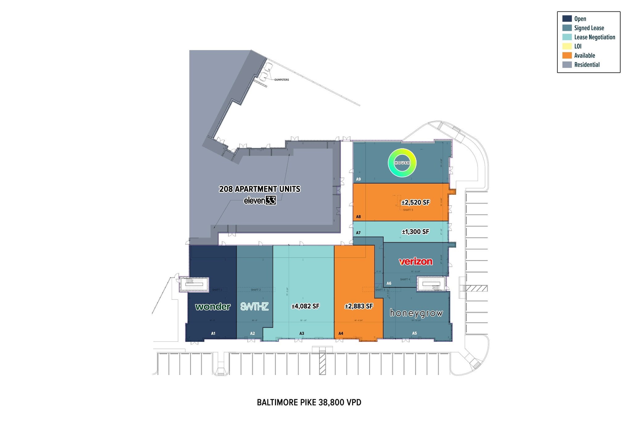 1067 W Baltimore Pike, Media, PA à louer Plan de site– Image 1 sur 2