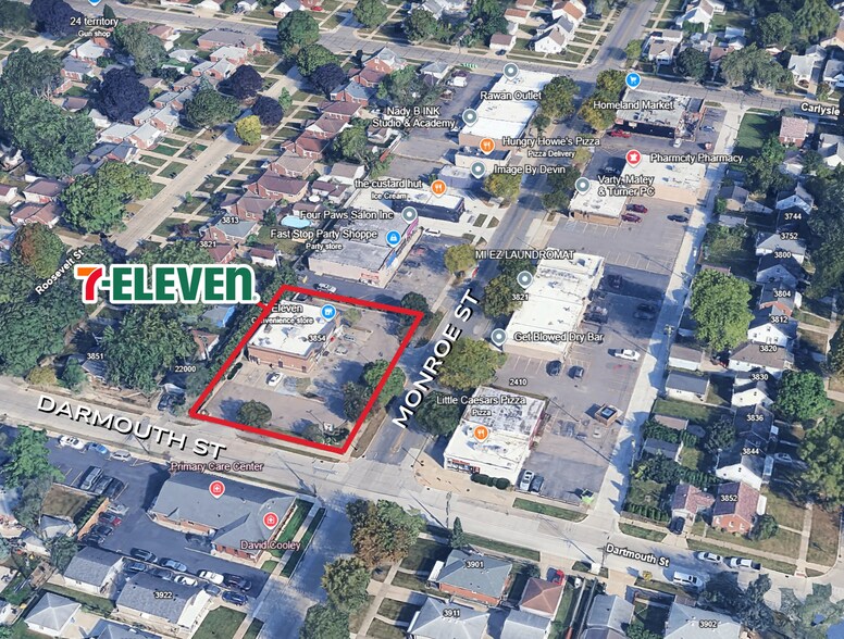 3850 Monroe St, Dearborn, MI à vendre - Aérien – Image 3 sur 4