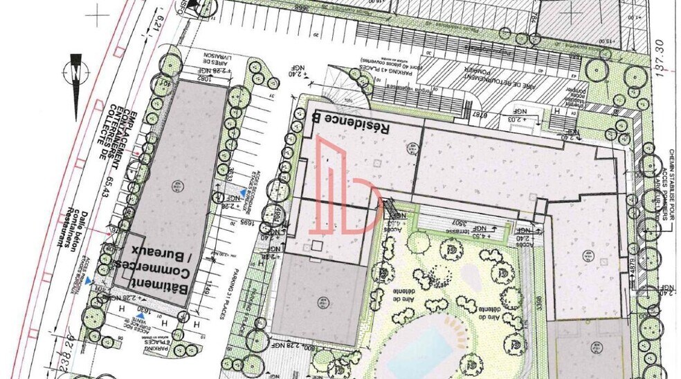 Bureau dans Bruges à louer - Plan de site – Image 2 sur 4