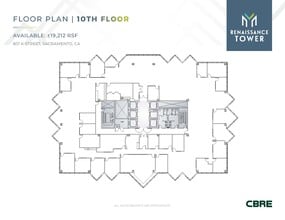 801 K St, Sacramento, CA à louer Plan d’étage– Image 1 sur 2