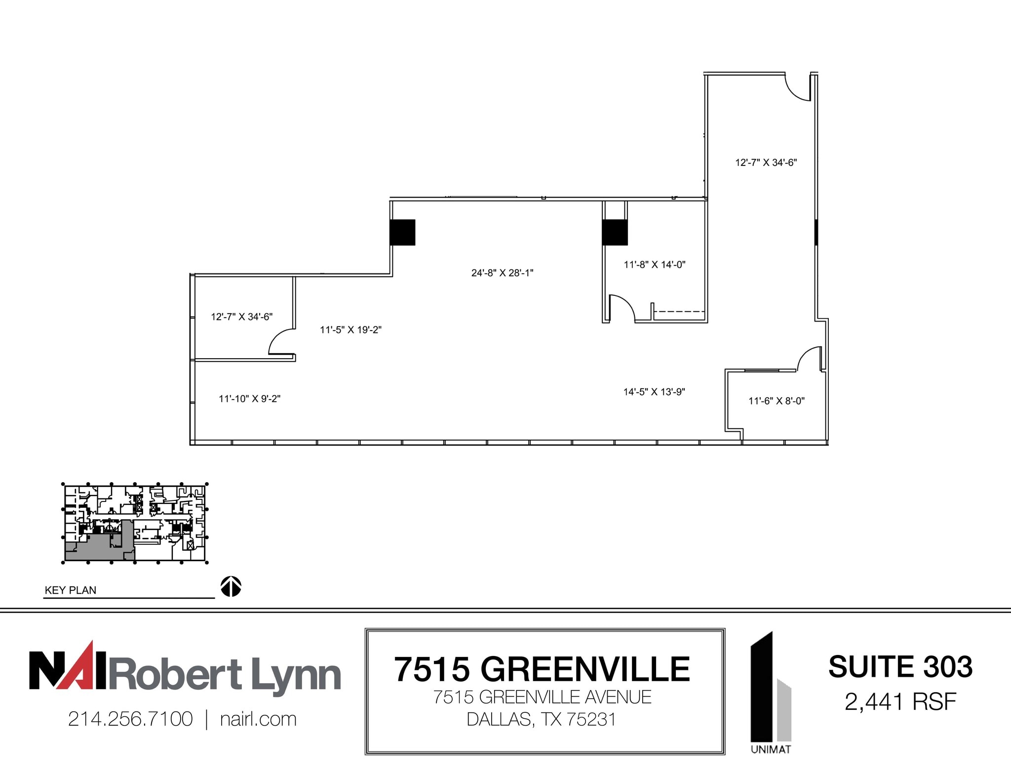 7515 Greenville Ave, Dallas, TX à louer Plan d’étage– Image 1 sur 1