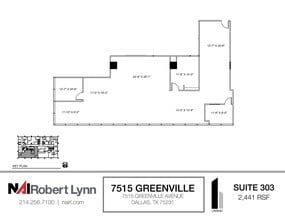 7515 Greenville Ave, Dallas, TX à louer Plan d’étage– Image 1 sur 1