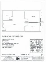 400 Vestavia Pky, Birmingham, AL à louer Plan d’étage– Image 1 sur 1