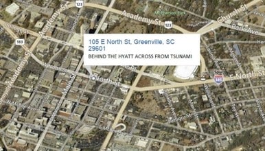 105 E North St, Greenville, SC - Vue aérienne vue de carte