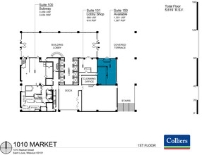 1010 Market St, Saint Louis, MO à louer Plan d’étage– Image 1 sur 1