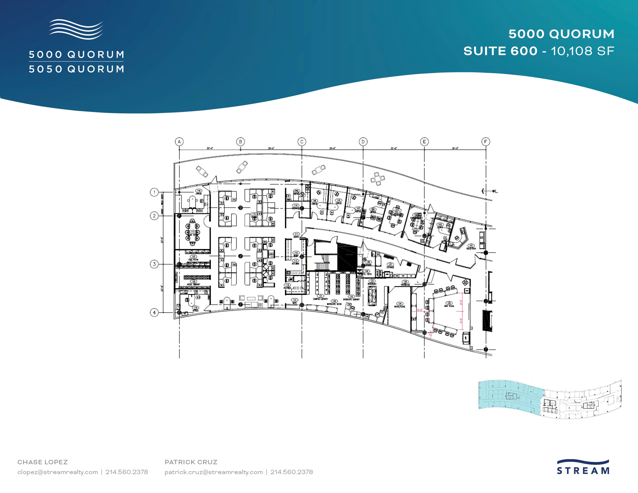 5000 Quorum Dr, Dallas, TX à louer Plan d’étage– Image 1 sur 1