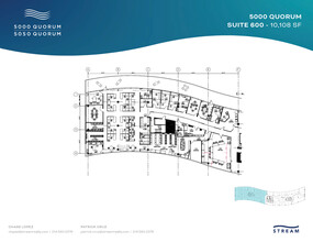 5000 Quorum Dr, Dallas, TX à louer Plan d’étage– Image 1 sur 1