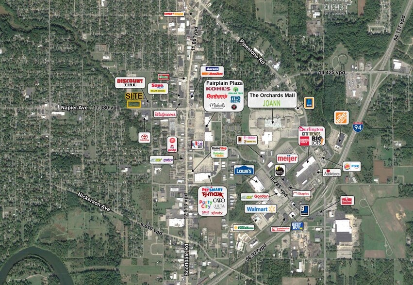 604 E Napier Ave, Benton Harbor, MI à vendre - Aérien – Image 3 sur 3