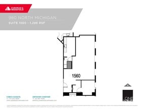 980 N Michigan Ave, Chicago, IL à louer Plan d’étage– Image 1 sur 1