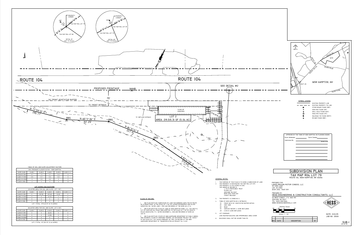 R4-79 Lot 2, New Hampton, NH à vendre Plan de site– Image 1 sur 2