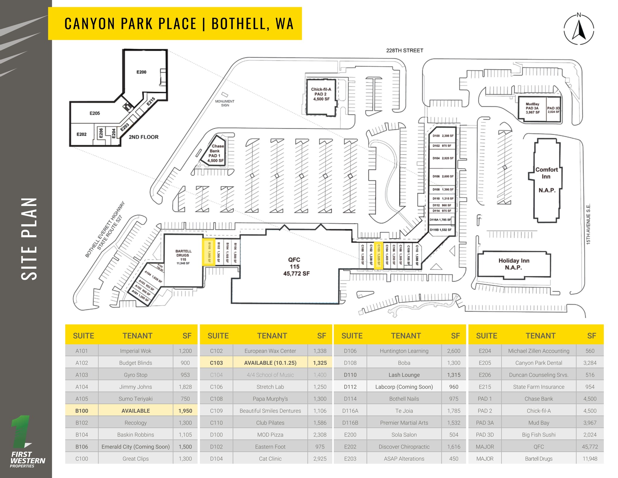 22833 Bothell-Everett Hwy, Bothell, WA à louer Plan de site– Image 1 sur 1