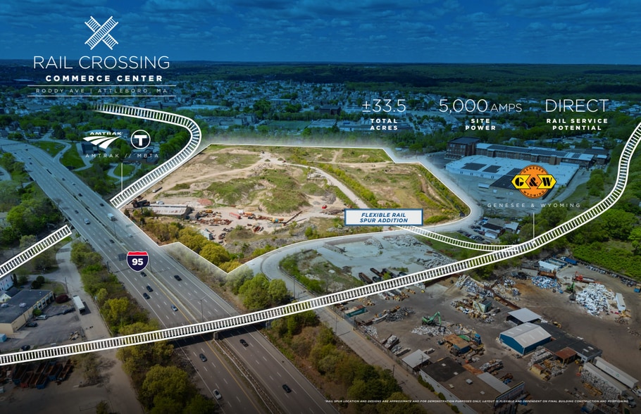100-108 Roddy Ave, Attleboro, MA à louer - Aérien – Image 2 sur 5