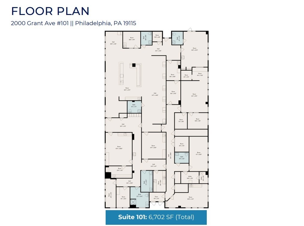 2000 Grant Ave, Philadelphia, PA à louer Plan d’étage– Image 1 sur 1