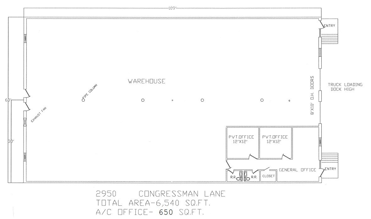 2906-2960 Congressman Ln, Dallas, TX à louer Plan d’étage– Image 1 sur 1