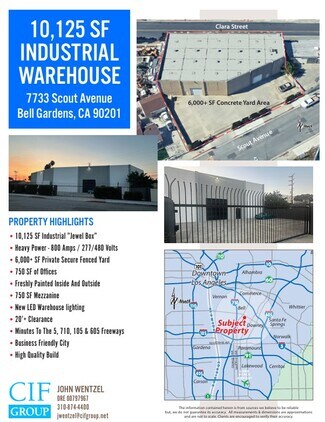 Plus de détails pour 7733 Scout Ave, Bell Gardens, CA - Industriel/Logistique à vendre