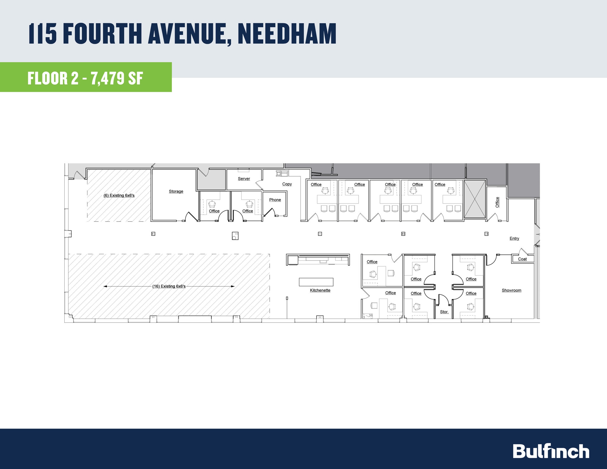 115-119 4th Ave, Needham, MA à louer Plan d’étage– Image 1 sur 1