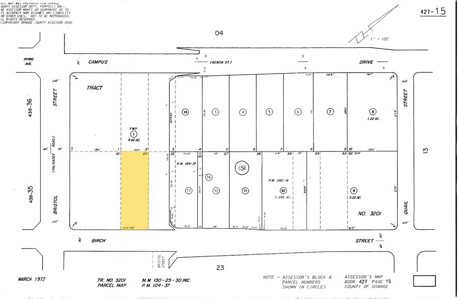 3723 Birch St, Newport Beach, CA à louer - Plan cadastral – Image 3 sur 3
