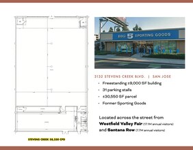 3132 Stevens Creek Blvd, San Jose, CA à louer Plan de site– Image 2 sur 3