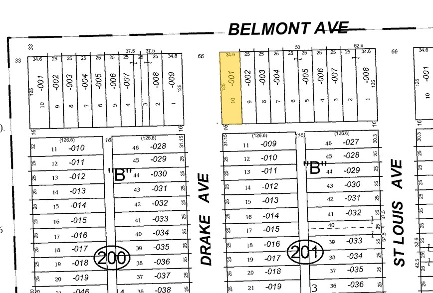 3523-3525 W Belmont Ave, Chicago, IL à vendre - Plan cadastral – Image 2 sur 2