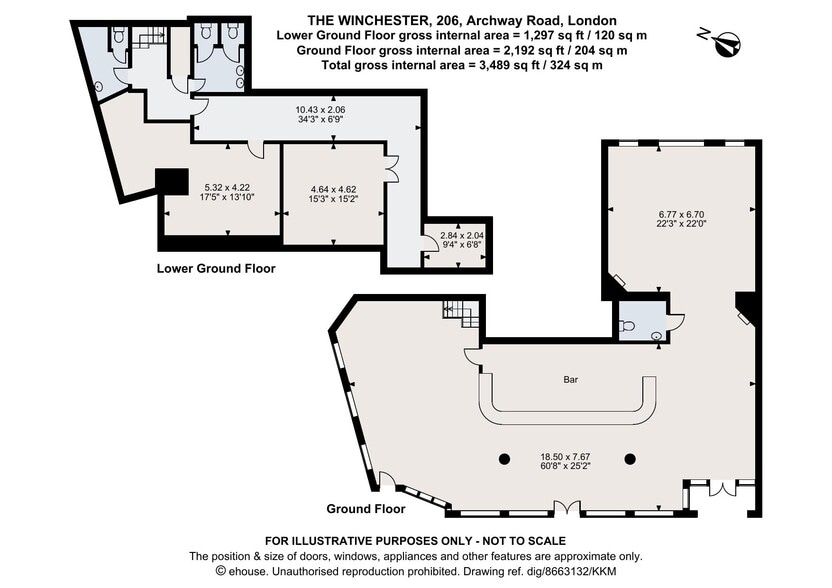 206 Archway Rd, Londres à vendre - Plan d’étage – Image 2 sur 12