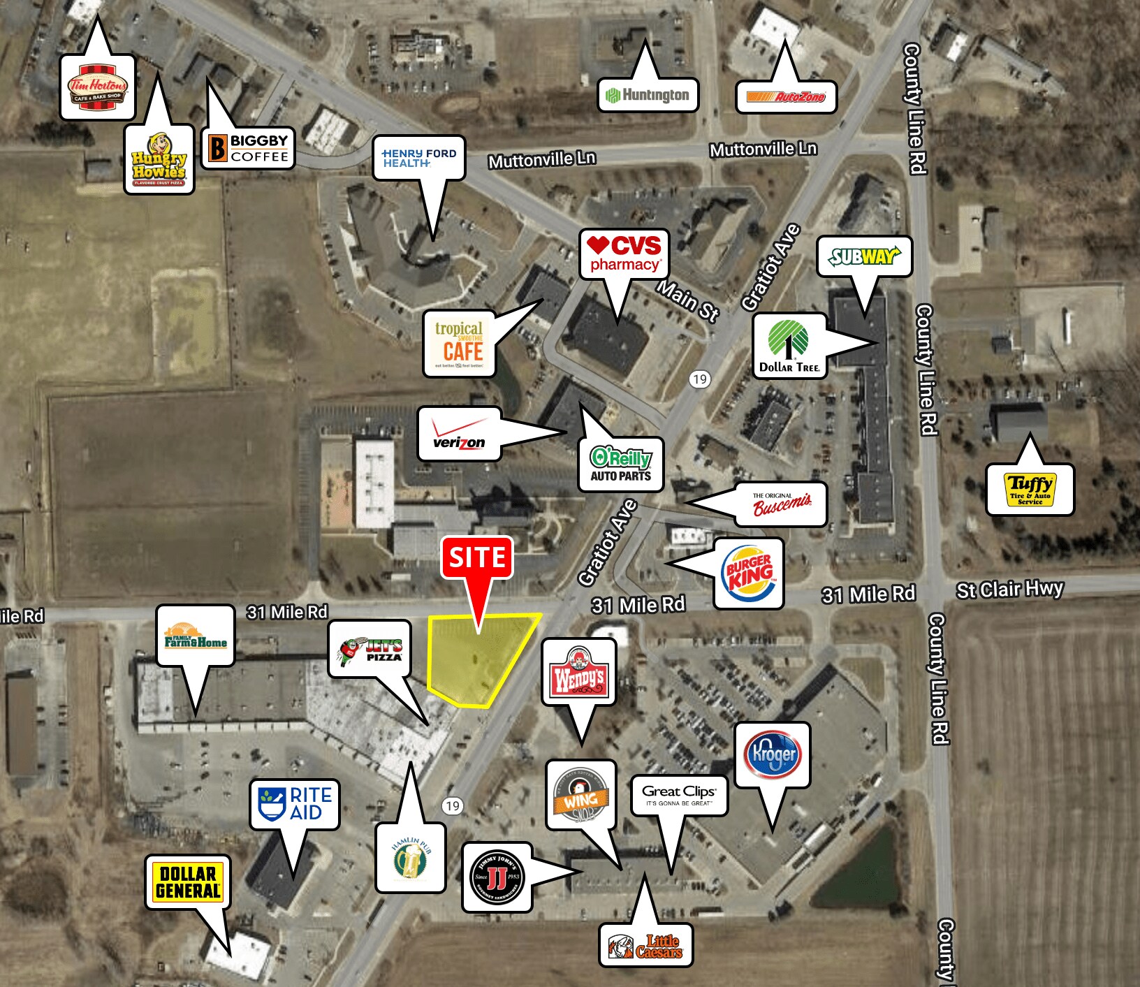 66901 Gratiot Ave, Richmond, MI à louer Aérien– Image 1 sur 7