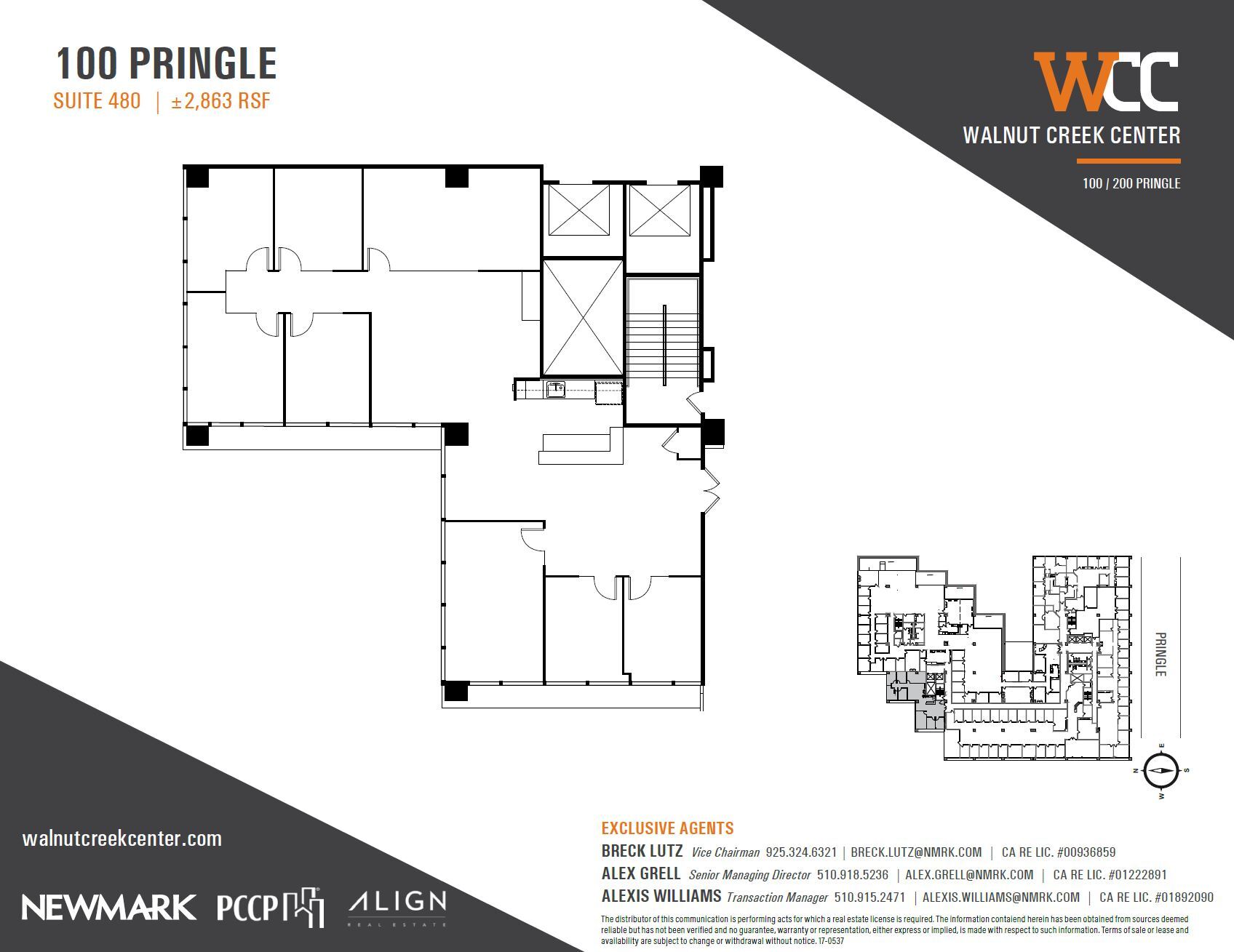 100 Pringle Ave, Walnut Creek, CA à louer Plan d’étage– Image 1 sur 1