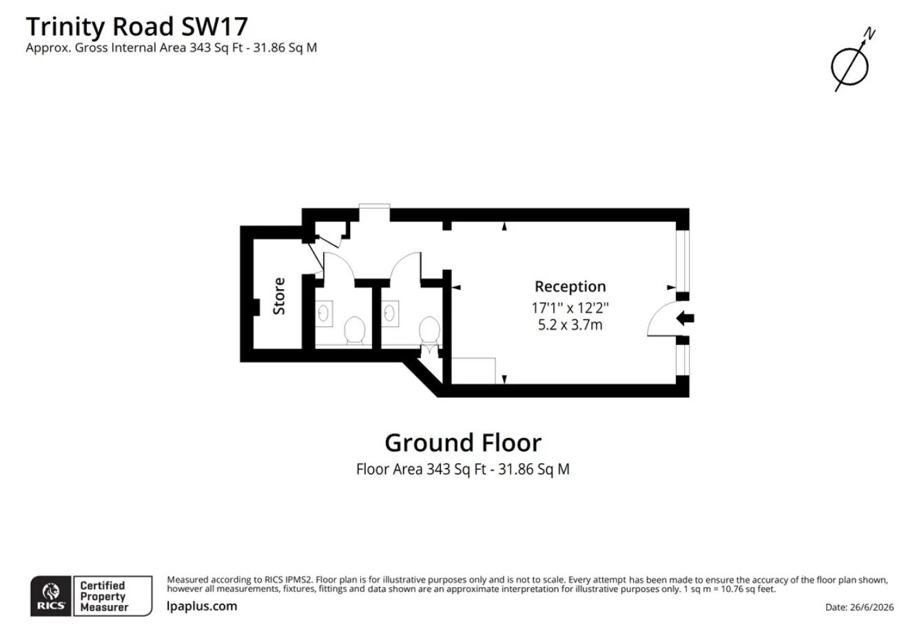 21 Trinity Rd, Londres à louer Plan d’étage– Image 1 sur 1