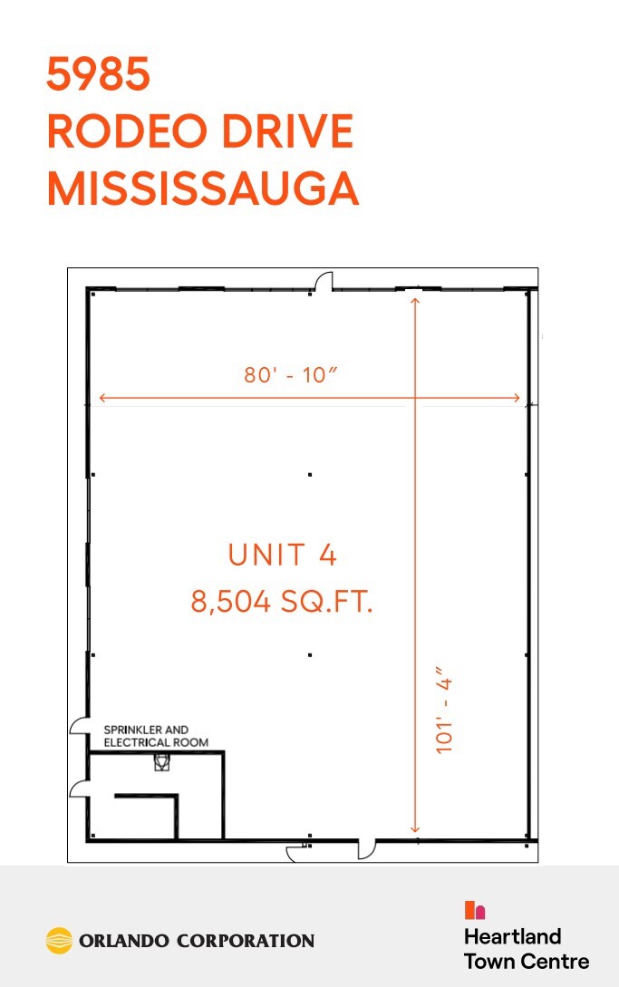 5985 Rodeo Dr, Mississauga, ON à louer Plan d’étage– Image 1 sur 1