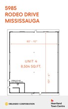 5985 Rodeo Dr, Mississauga, ON à louer Plan d’étage– Image 1 sur 1