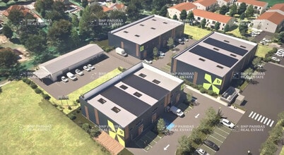 Lavernose-Lacasse, HG - Vue aérienne vue de carte