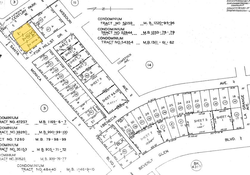 1801 Century Park W, Los Angeles, CA à louer - Plan cadastral – Image 2 sur 5