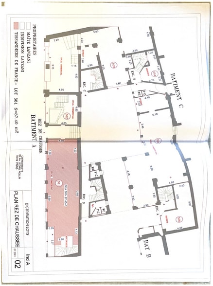 Local commercial dans Paris à louer - Plan d’étage – Image 2 sur 5