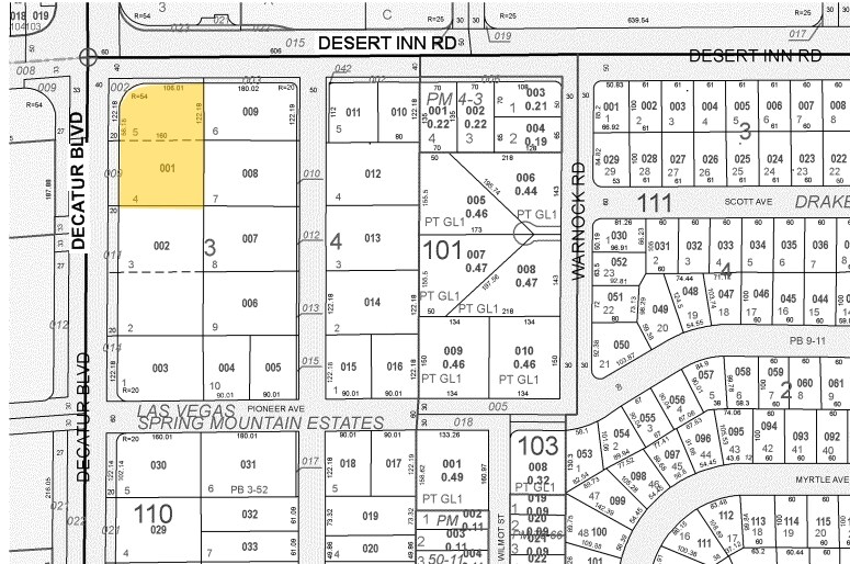 3300 S Decatur Blvd, Las Vegas, NV à louer Plan cadastral– Image 1 sur 2
