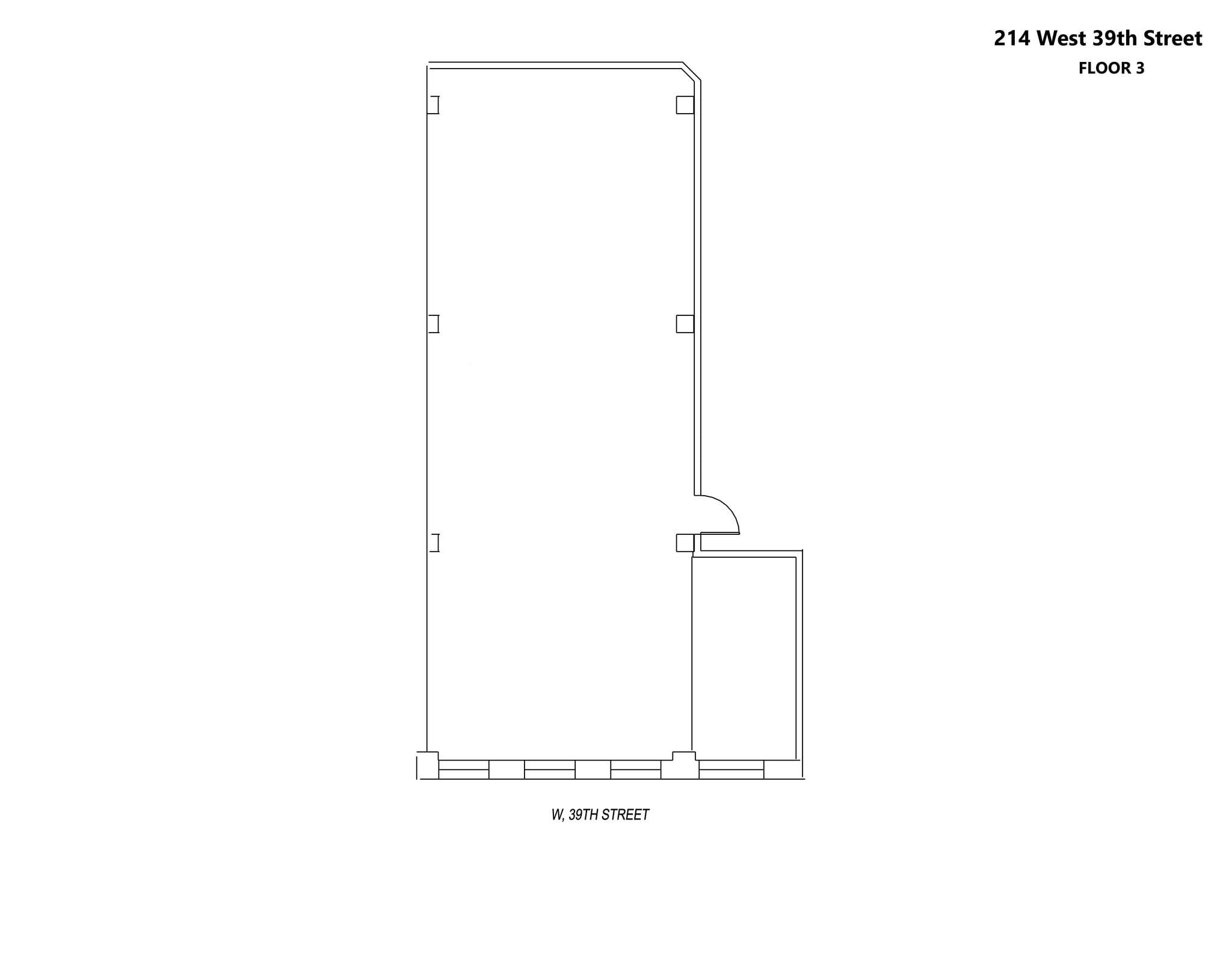 214 W 39th St, New York, NY à louer Plan de site– Image 1 sur 1