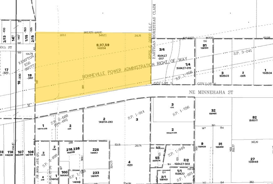 4216 NE Minnehaha St, Vancouver, WA à louer - Plan cadastral – Image 2 sur 9