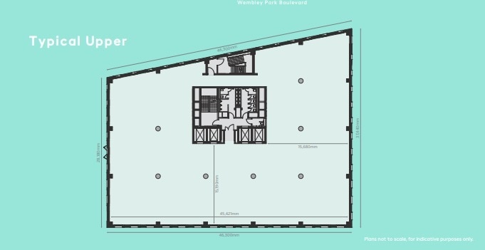 26 Wembley Park Blvd, Wembley à louer Plan d’étage type– Image 1 sur 4