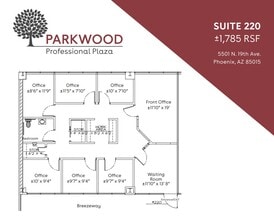 5501 N 19th Ave, Phoenix, AZ à louer Plan d’étage– Image 1 sur 1