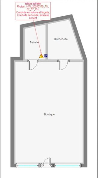 Local commercial dans Paris à louer - Plan d’étage – Image 2 sur 2