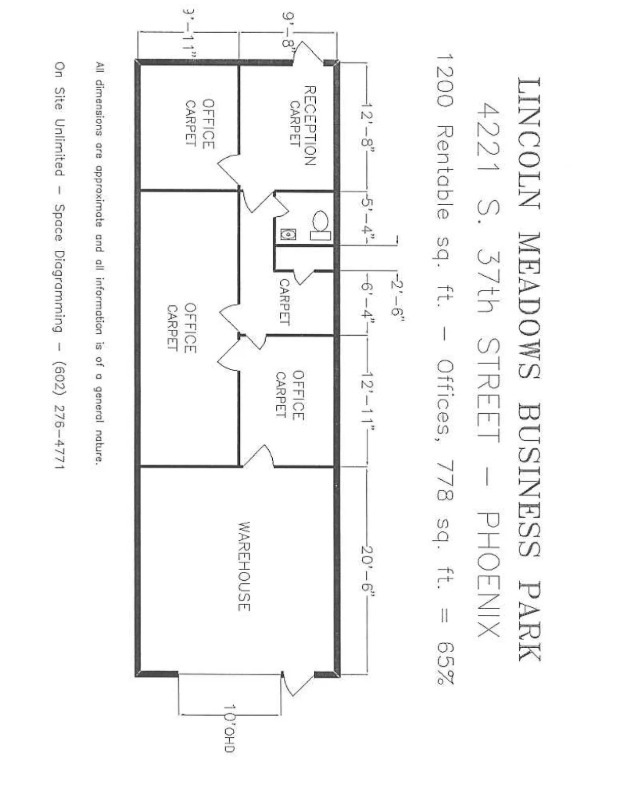 4208-4248 S 36th Pl, Phoenix, AZ à louer Plan d’étage– Image 1 sur 1
