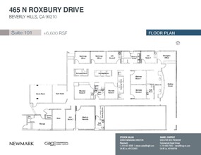 465 N Roxbury Dr, Beverly Hills, CA à louer Plan d’étage– Image 1 sur 1