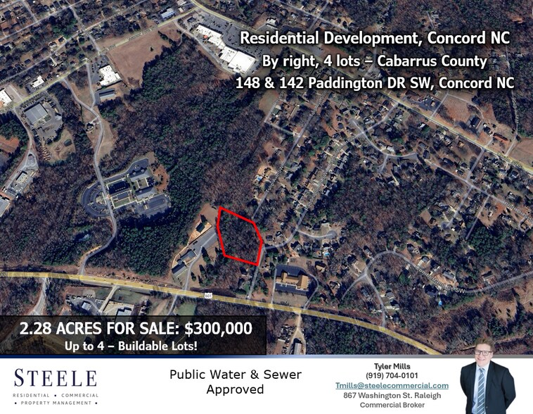 148 & 142 Paddington Dr SW Dr, Concord, NC à vendre - Aérien – Image 1 sur 4