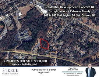 Plus de détails pour 148 & 142 Paddington Dr SW Dr, Concord, NC - Terrain à vendre