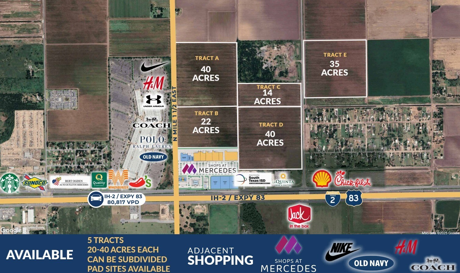 NEQ Expy 83 & Mile 1 1/2 East, Mercedes, TX à vendre Photo de l’immeuble– Image 1 sur 3